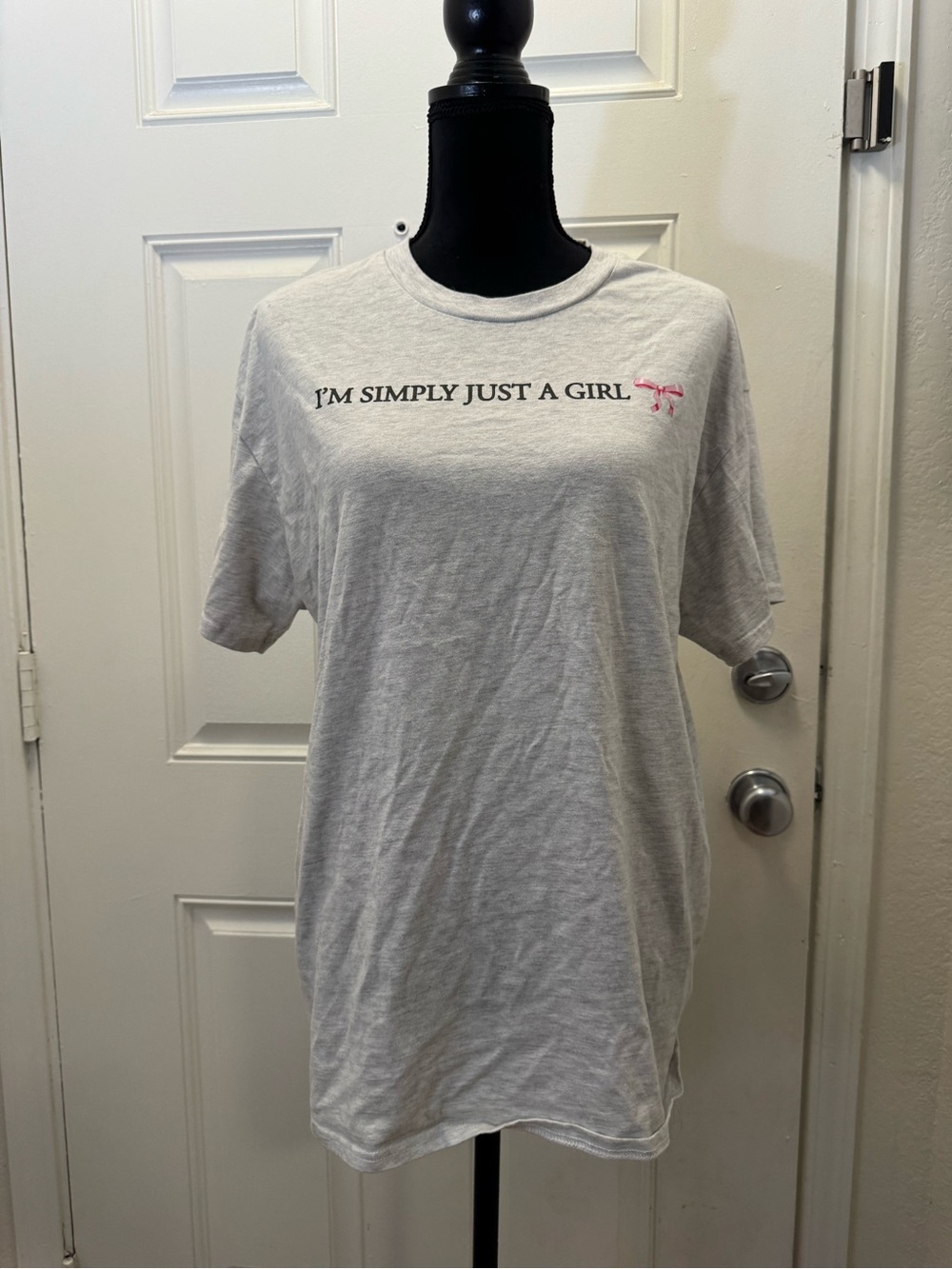 I'm Simply Just a Girl Grey Short Sleeve Tee 0252